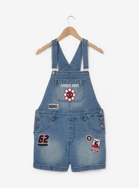Marvel Spider-Man Embroidered Icons Short Overalls, , hi-res